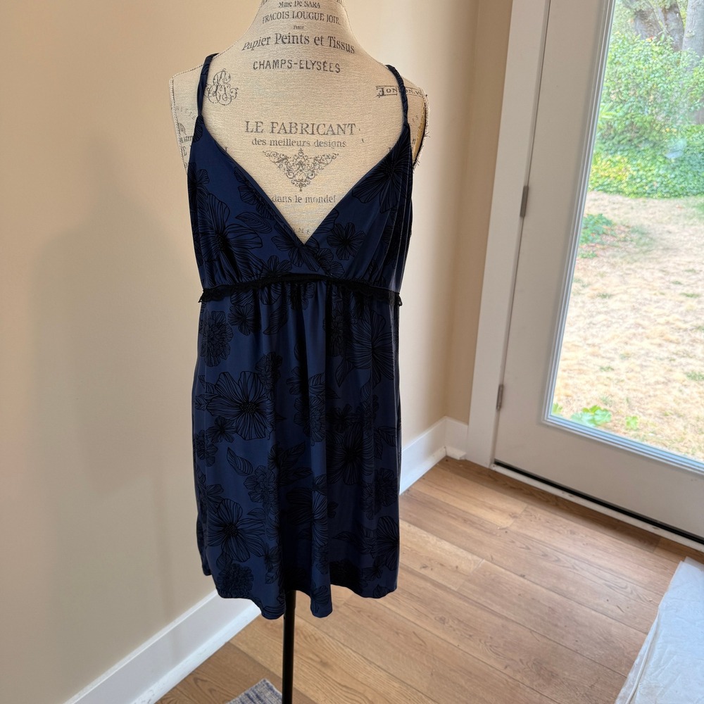 Gilligan & OMalley Women's Blue/Black Nighty Size XXL